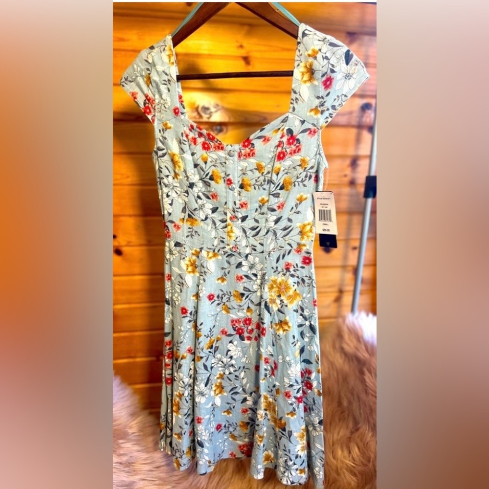 Blue/Rose City Triangles dress size XS